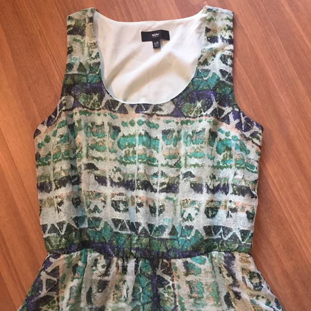 *** Mossimo Green/Blue Snakeskin High/Low Dress ** - Picture 2 of 4